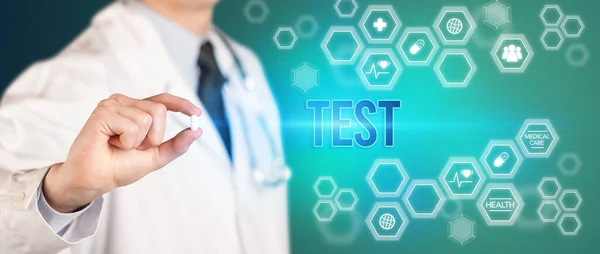 의사가 Test 비문이 클로즈업 의학적 — 스톡 사진