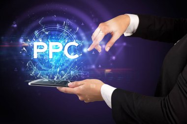 PPC kısaltmalı bir dokunmatik ekran, modern teknoloji kavramı
