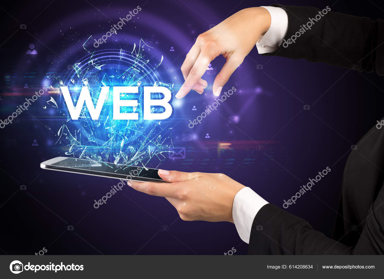 Close Touchscreen Web Abbreviation Modern Technology Concept Stock Close Touchscreen Web Abbreviation Modern Technology Concept Stock