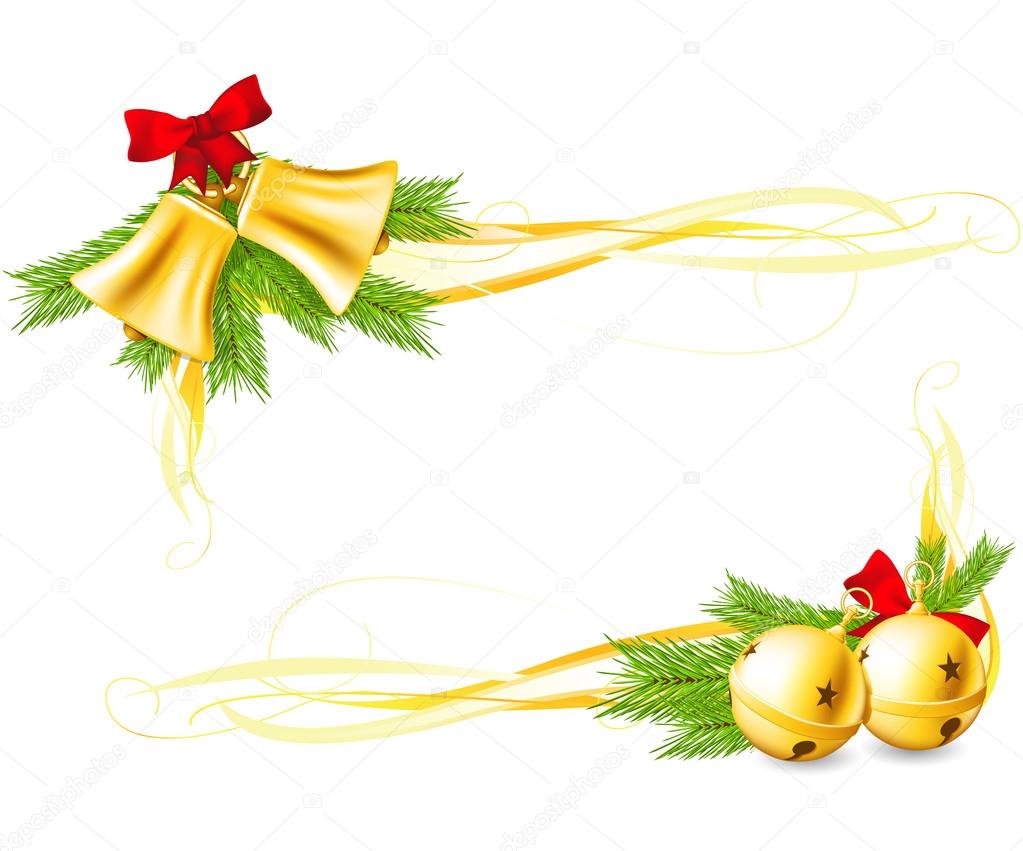 Jingle Bells and Christmas decorative corners Stock Vector Image by
