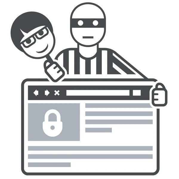Internet υποκριτής απατεώνας - ασφάλεια πληρωμών — Διανυσματικό Αρχείο
