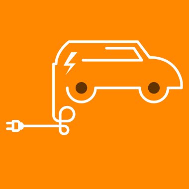 fiş ile sembolik elektrikli otomobil