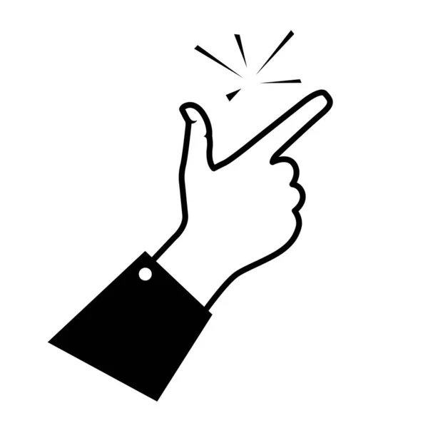 Σπάσιμο Δαχτύλου Απλή Χειρονομία Χέρι Ύλη Ένα Κομμάτι Κέικ Τόσο — Διανυσματικό Αρχείο