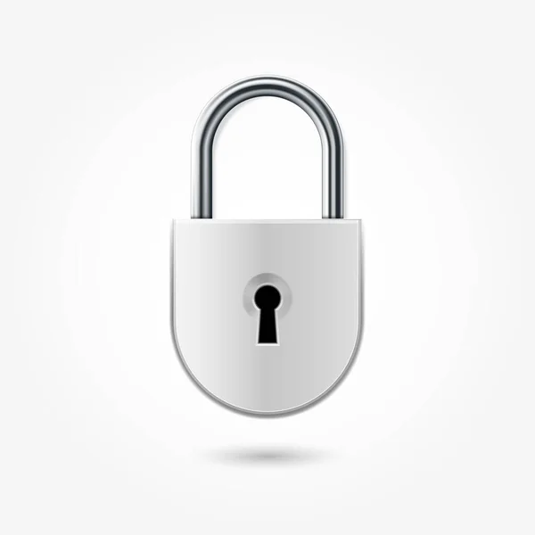 Glossy Padlock Skeleton Key Brand New Rural Padlock Icon Classic — ストックベクタ