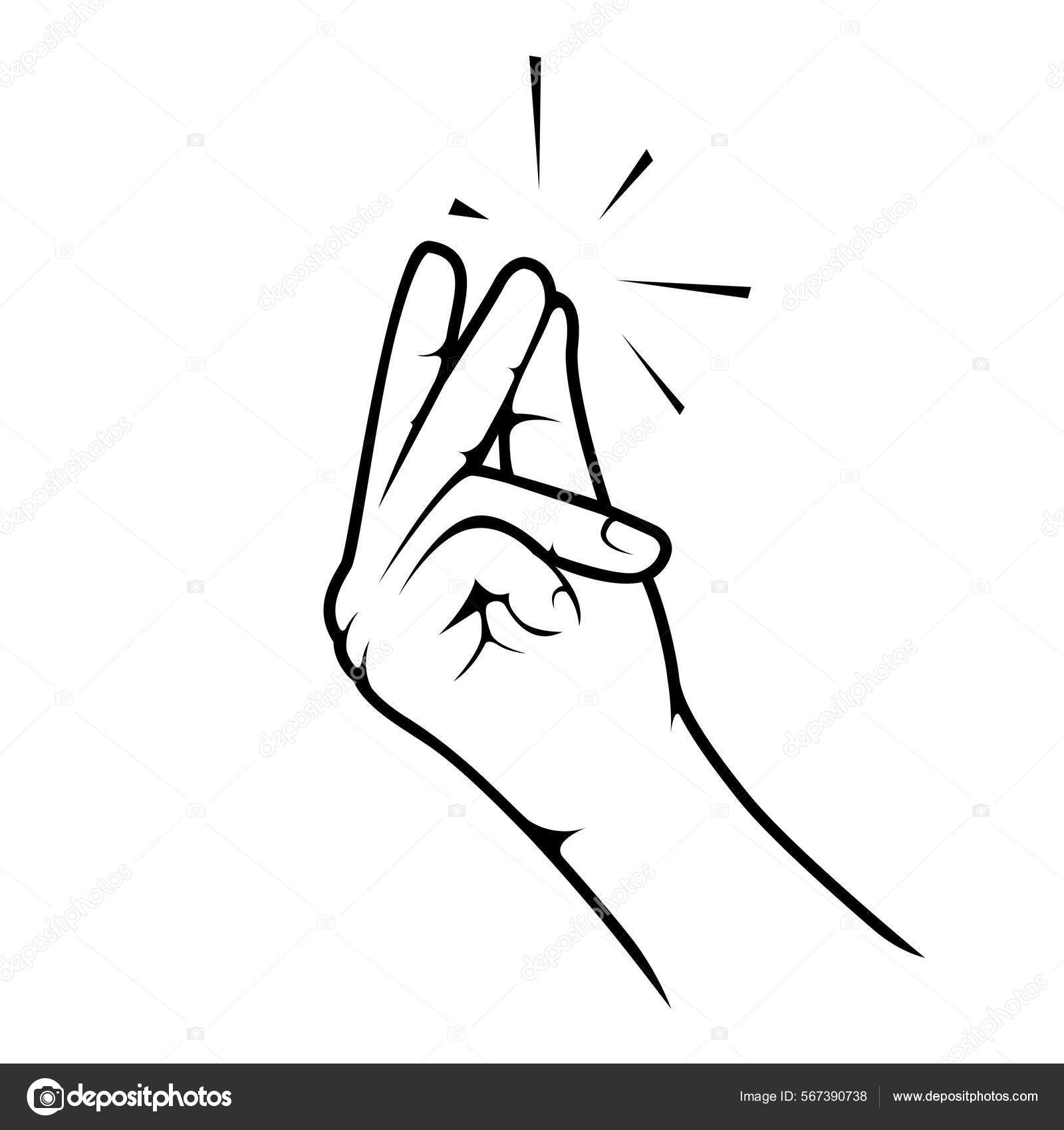 Snap Fingers Easy Hand Gesture Piece Cake Sign Easily Fingers.