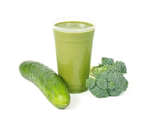 Υγιή πράσινο smoothie λαχανικών — Φωτογραφία Αρχείου