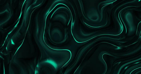 驚くほど抽象的な濃い緑色のテクスチャ 3D垂直バナーエメラルドロイヤルカラー 輝く効果を持つオイル大理石の画像 波流体流行の現代的な背景 夏の熱帯販売広告 フレッシュなデザインフレーム — ストック写真