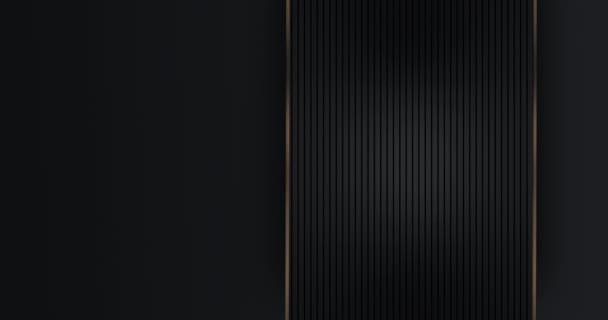 Abstrakcyjny Luksusowy Czarny Szary Gradientowe Tła Przekątnej Złote Metaliczne Paski — Wideo stockowe