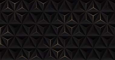 4k Abstract luxury black grey gradient backgrounds with triangles golden metallic stripes. Geometric graphic motion animation. Seamless looping dark backdrop. Simple elegant universal minimal 3d BG