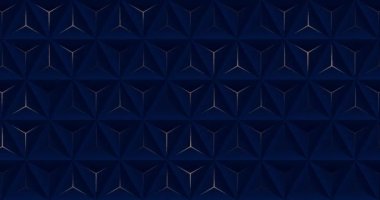 4k soyut lüks donanma mavi eğimli arka planlarda altın metalik çizgiler var. Geometrik grafik hareket animasyonu. Kusursuz, karanlık bir zemin. Basit zarif evrensel minimal 3d BG