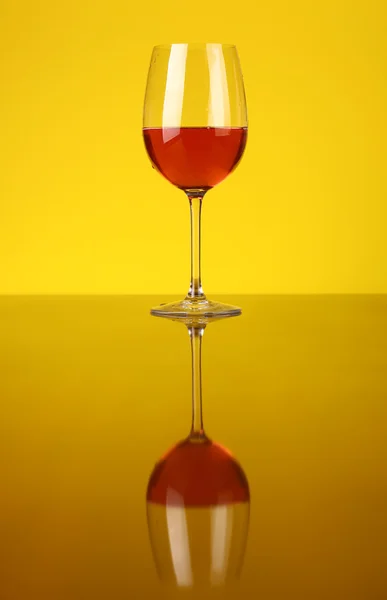 Glass of rose wine