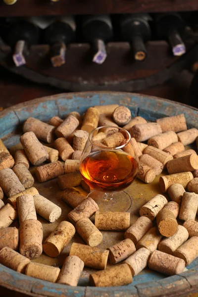 Brandy in a wine cellar — Stock Photo, Image