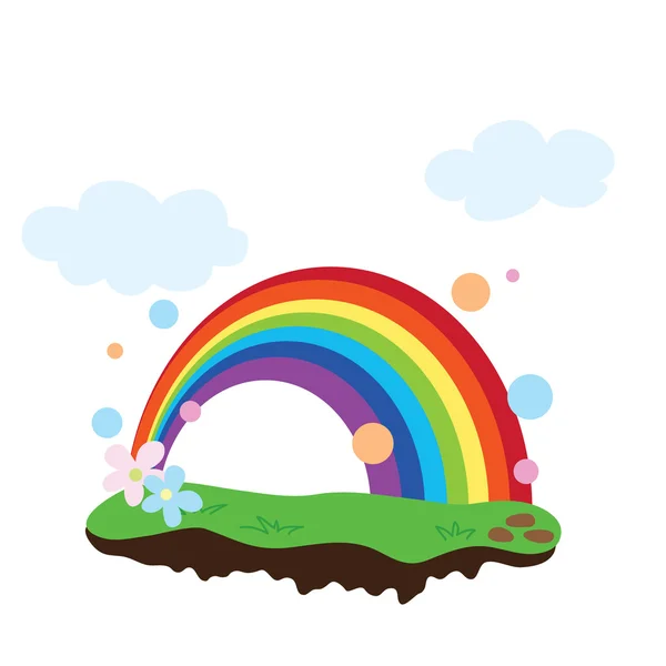 虹とアウトドアーの背景 — ストックベクタ