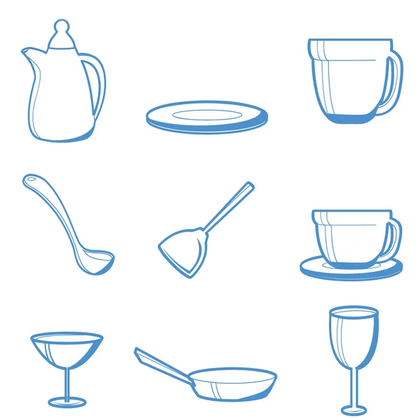 Artículos de cocina — Vector de stock