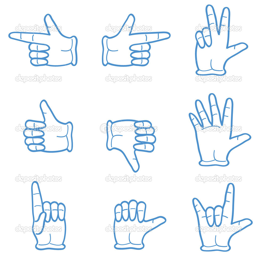 Six types of hand gestures