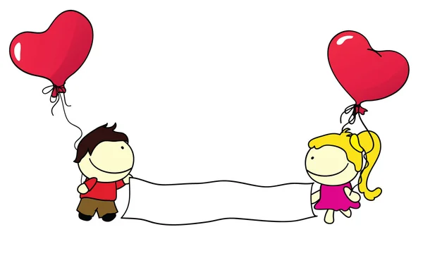 气球的情侣 — 图库矢量图片