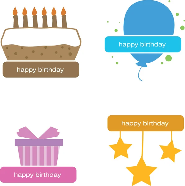 Happy birthday signs — Stock Vector