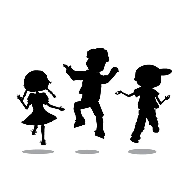 Jumping kids — Stock Vector