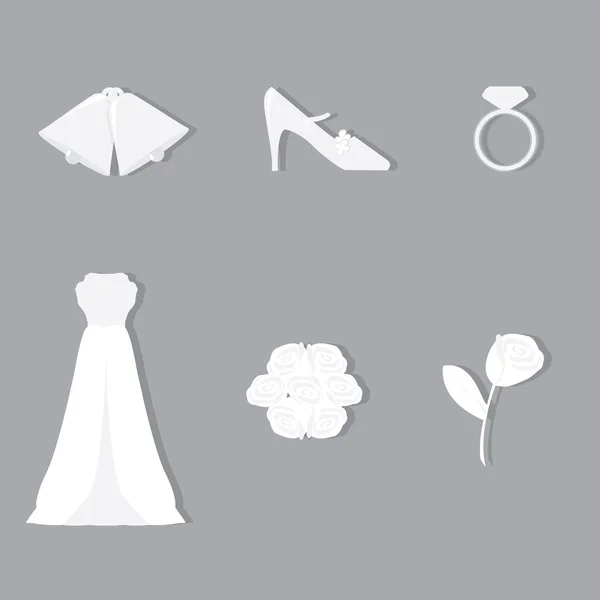 Bridal icons — Stock Vector