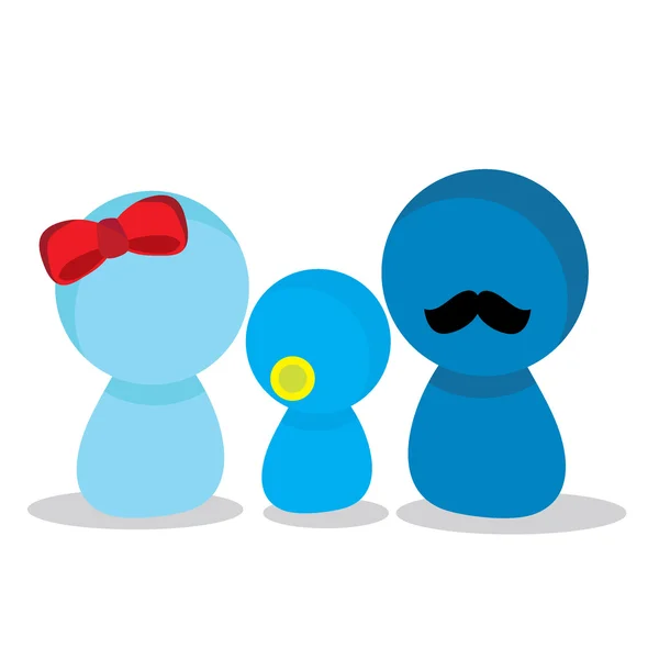 Iconos familiares — Vector de stock