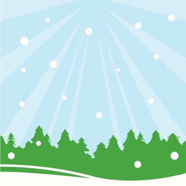 snow and trees clipart