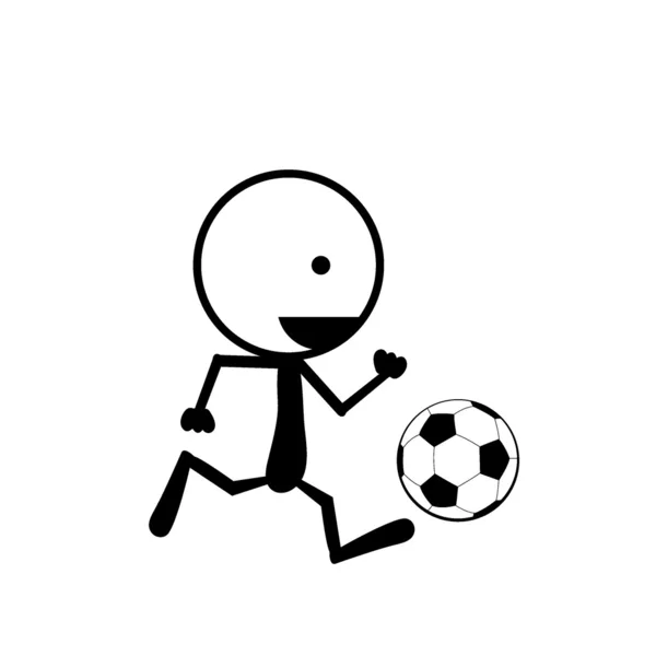 Stickman футбол — стоковий вектор