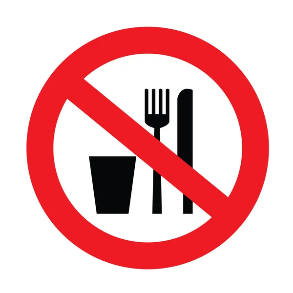 No food and drink sign — Stock Vector