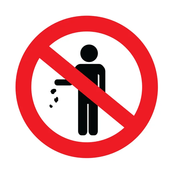 No littering sign — Stock Vector