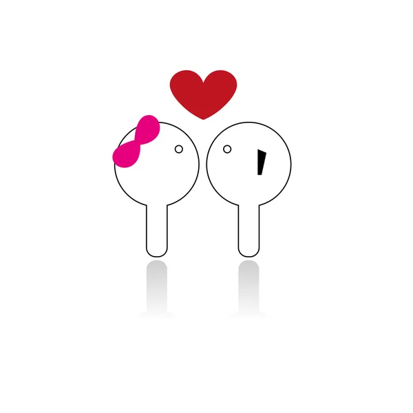 Couple with love — Stock Vector