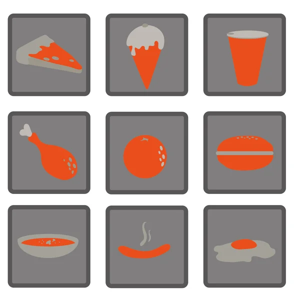 食物图标 — 图库矢量图片