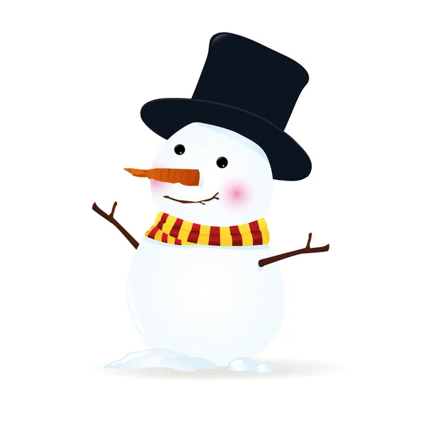 Boneco de neve e Natal — Vetor de Stock