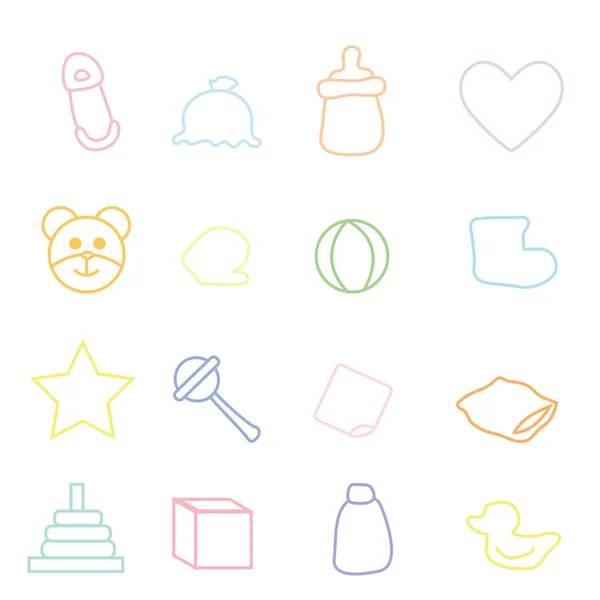 Baby icons — Stock Vector