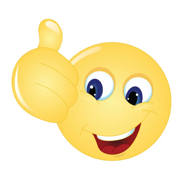 Emoticon thumbs up — Stock Vector