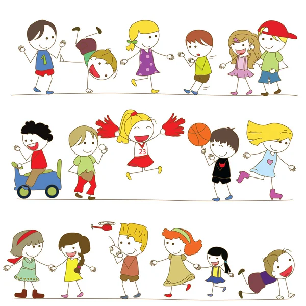 Діти мультфільм Стокова Ілюстрація