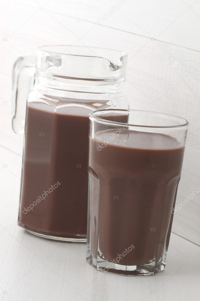 chocolate jar and glass