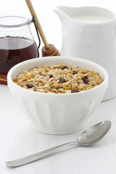 Delicious and healthy muesli cereal — Stock Photo, Image