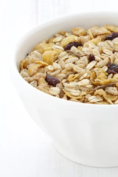 Delicioso y saludable cereal muesli — Foto de Stock