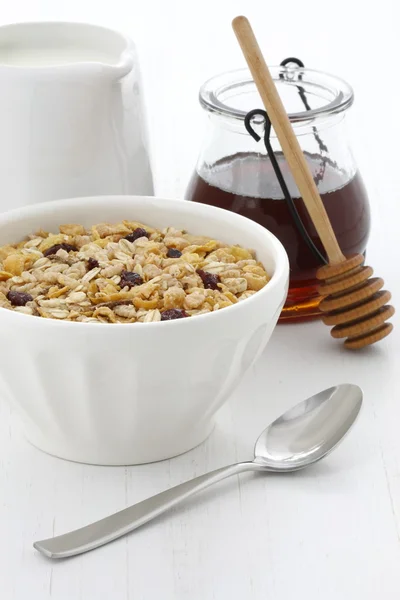 Delicioso y saludable cereal muesli — Foto de Stock