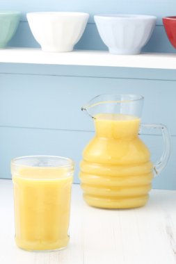 taze sıkılmış portakal suyu