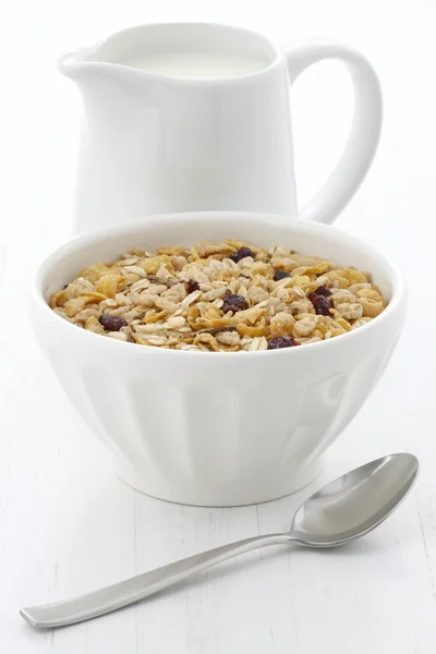 Delicious and healthy muesli cereal — Stock Photo, Image