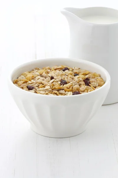 Delicious and healthy muesli cereal — Stock Photo, Image