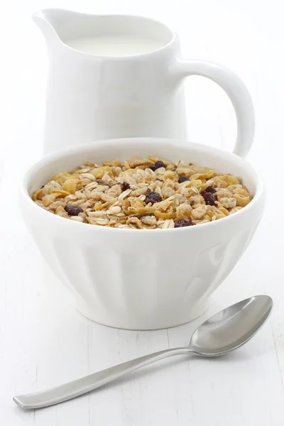 Delicious and healthy muesli cereal — Stock Photo, Image