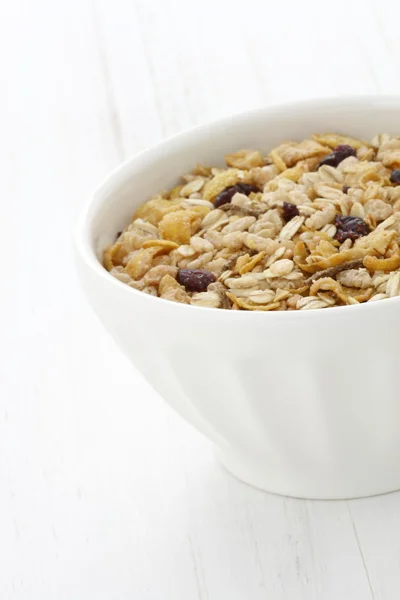 Delicious and healthy muesli cereal — Stock Photo, Image