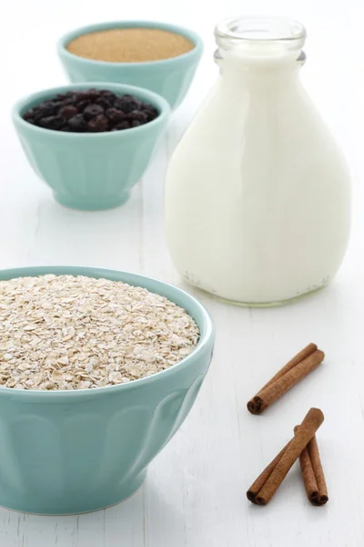 Ingredientes saludables y deliciosos de avena — Foto de Stock