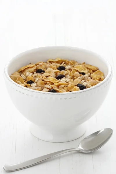 Läckra och hälsosamma müsli spannmål — Stockfoto