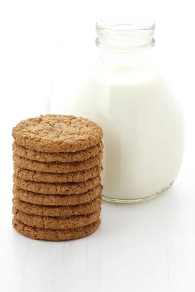 Verse melk en havermout koekjes — Stockfoto