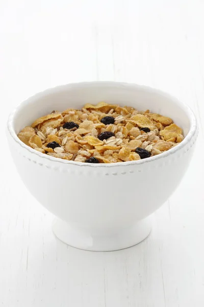 Delicious and healthy muesli cereal — Stock Photo, Image