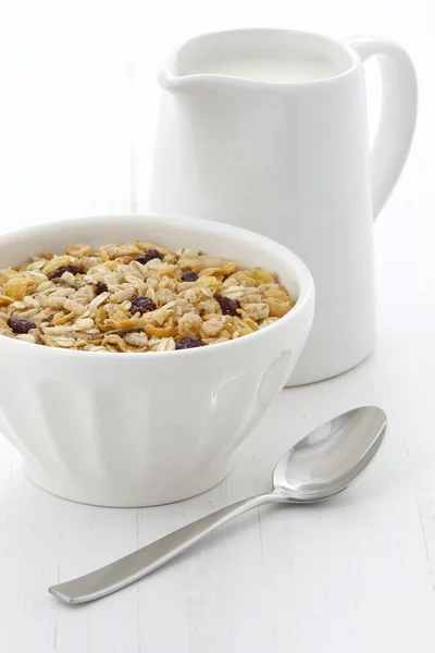 Delicious and healthy muesli cereal — Stock Photo, Image