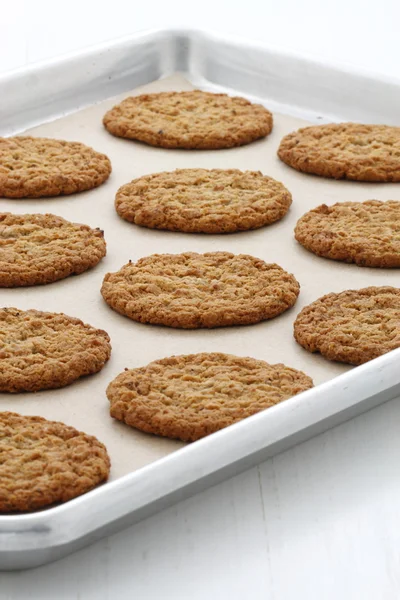 Frisch gebackene Haferflockenplätzchen — Stockfoto