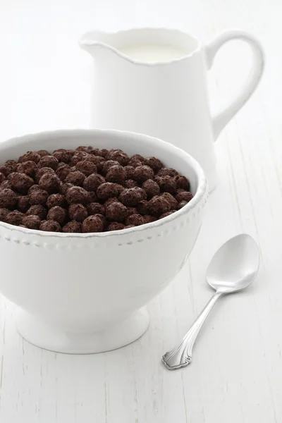 Delicious healthy kids chocolate cereal — Stock Photo, Image